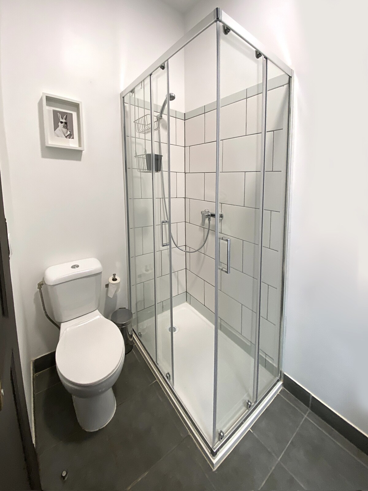 Square shower bathroom